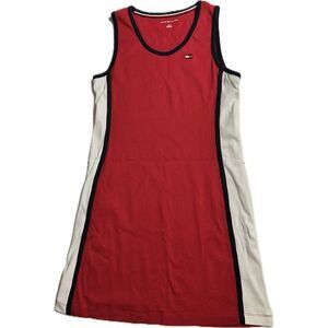 Tommy Hilfiger Women's Sleeveless‎ Polisehd Dress Size Small Red Petite